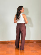 Calça Alfaiataria Marina Marrom