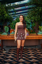 Short Saia Lari Bordado Estrelas