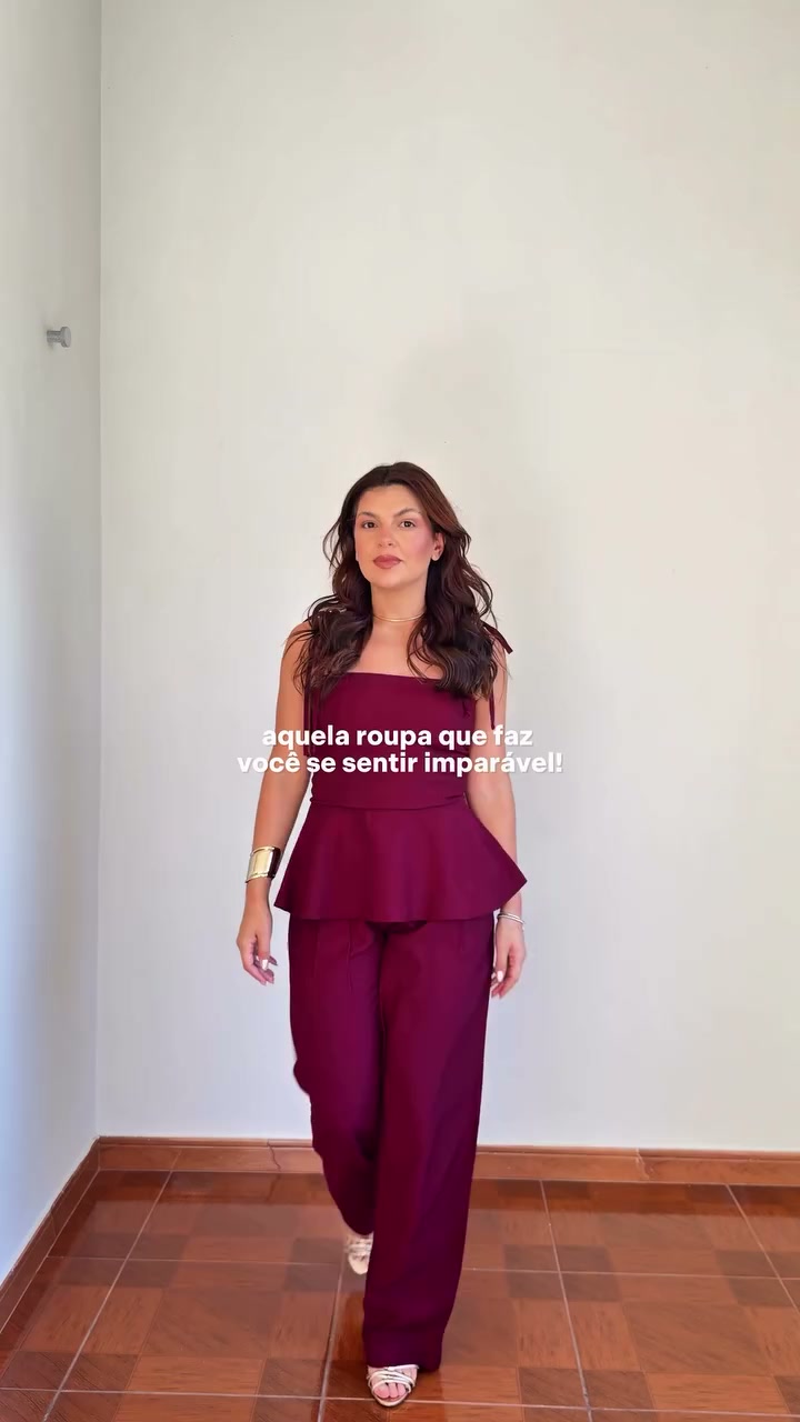 Conjunto Marina Malbec Calça